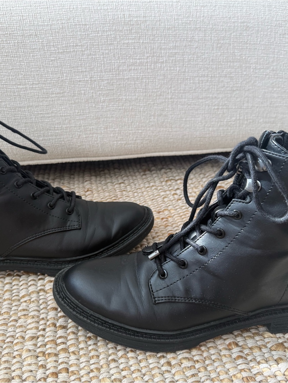 Kenneth Cole Reaction Leather Combat Boots